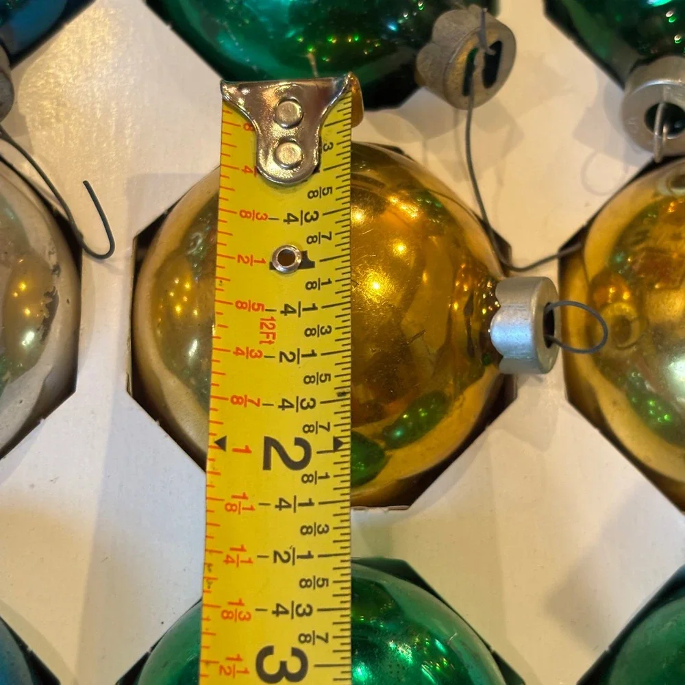Rauch Multicolor Vintage Holiday Classics Round Ball Glass Ornaments 32ct USA